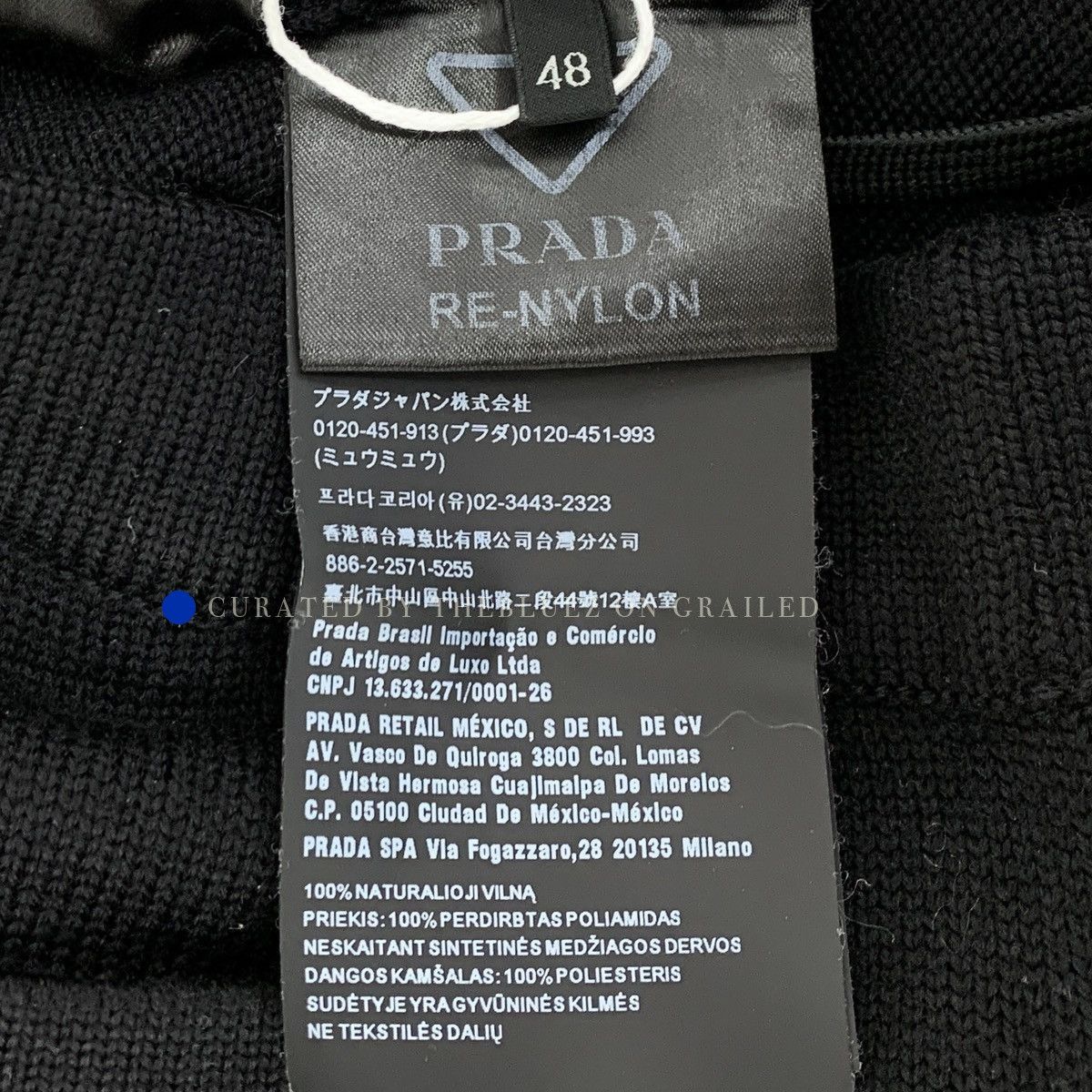 Prada Black Triangle Logo Wool Joggers Size US 34 / EU 50 - 7 Thumbnail