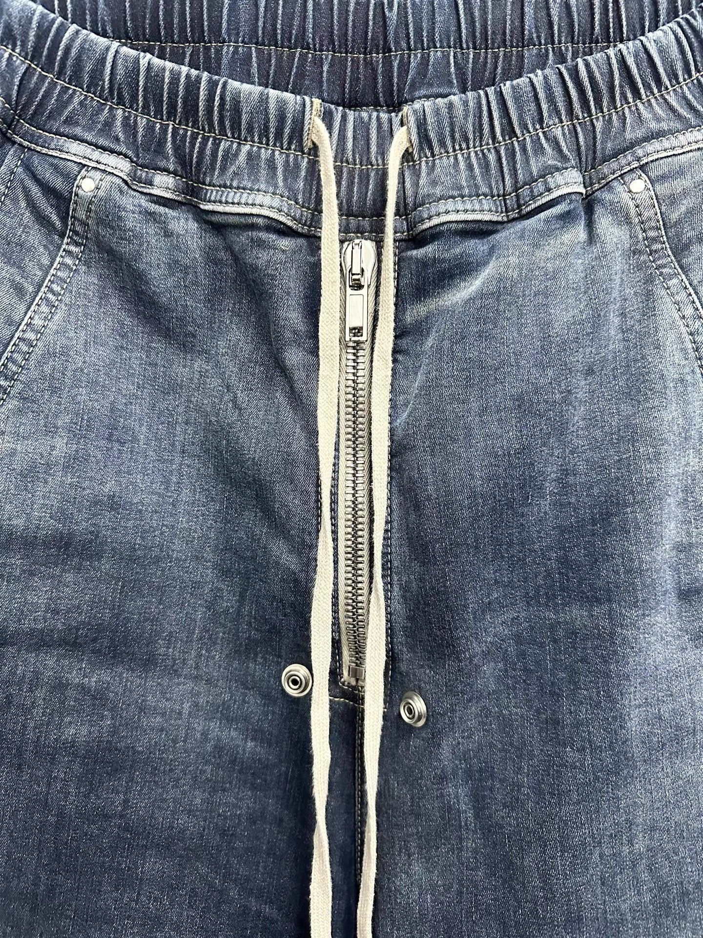 Rick Owens Washed Blue Wide-Leg Denim Pants Size US 32 / EU 48 - 3 Thumbnail