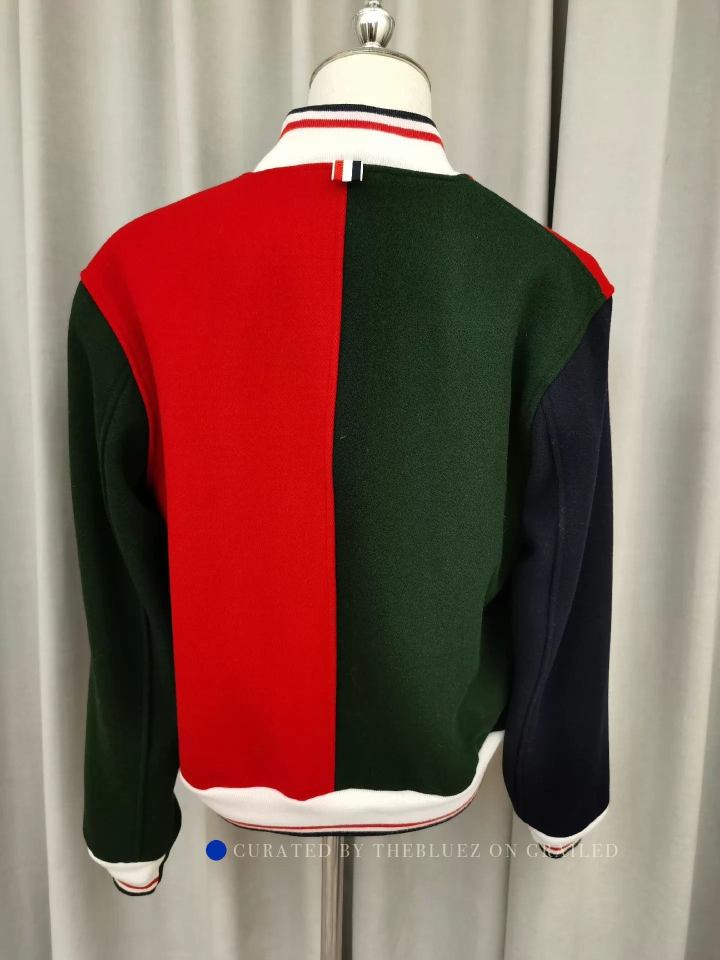 Thom Browne Color-Blocked Varsity Jacket in Multi Size US S / EU 44-46 / 1 - 6 Thumbnail