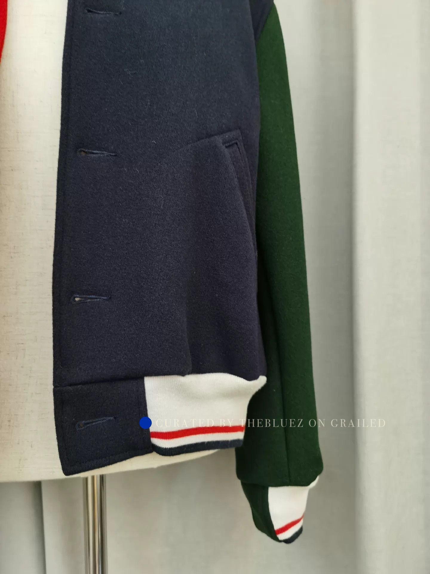 Thom Browne Color-Blocked Varsity Jacket in Multi Size US S / EU 44-46 / 1 - 3 Thumbnail