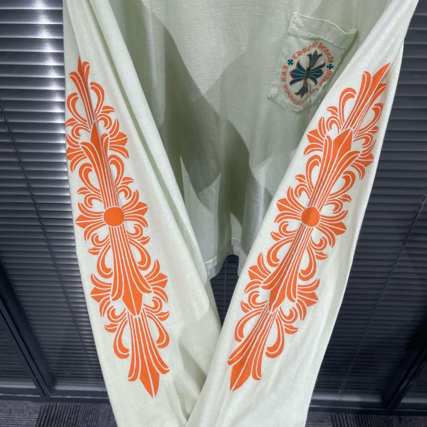 Chrome Hearts Matcha Green Long Sleeve with Cross Design Size US L / EU 52-54 / 3 - 5 Thumbnail