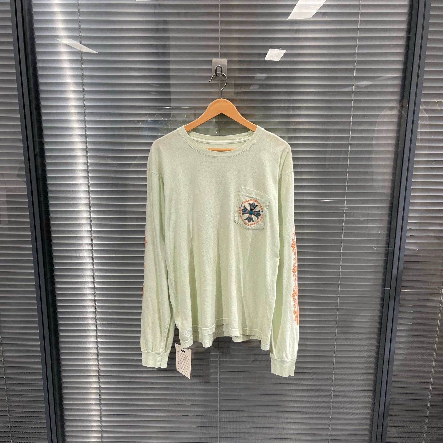 Chrome Hearts Matcha Green Long Sleeve with Cross Design Size US L / EU 52-54 / 3 - 2 Thumbnail