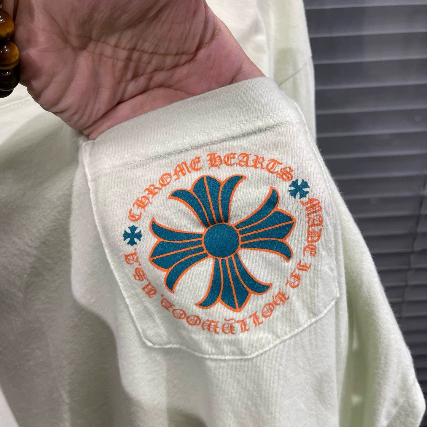 Chrome Hearts Matcha Green Long Sleeve with Cross Design Size US L / EU 52-54 / 3 - 4 Thumbnail