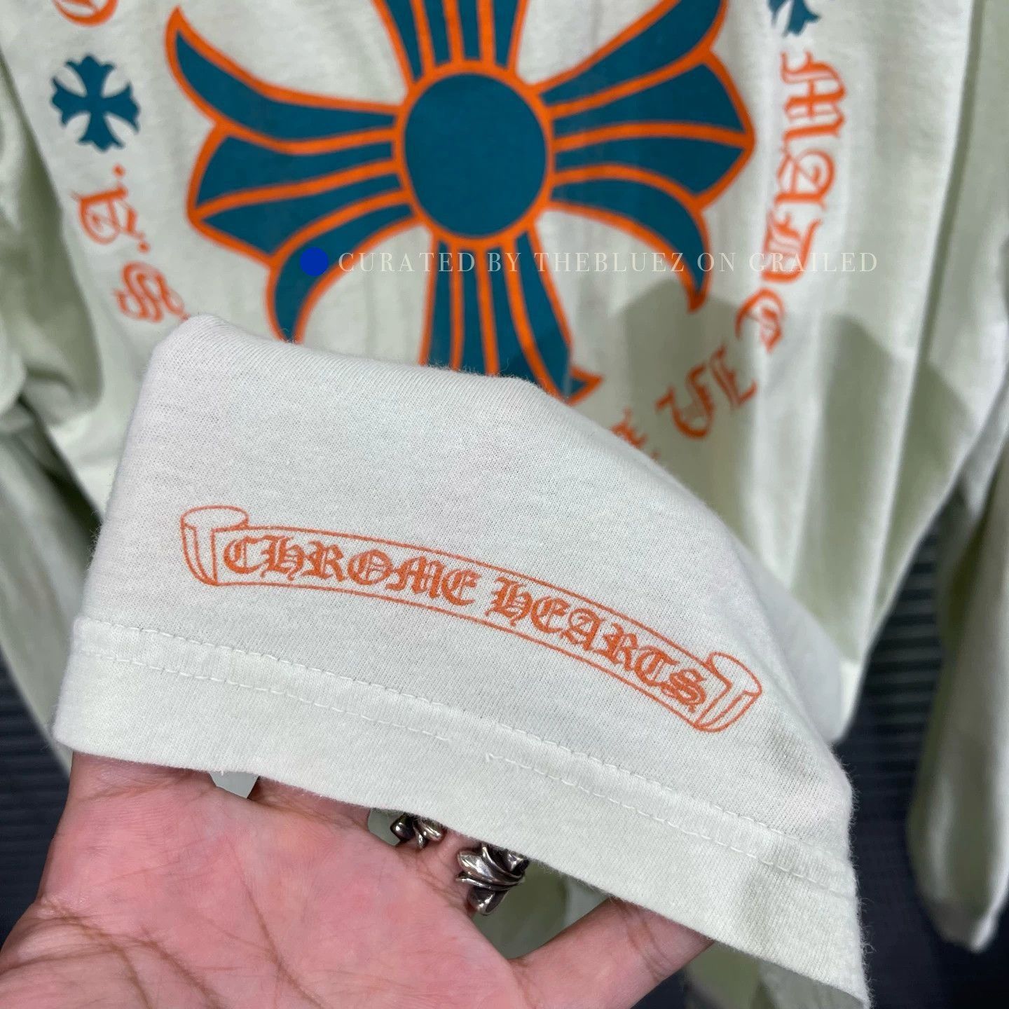 Chrome Hearts Matcha Green Long Sleeve with Cross Design Size US L / EU 52-54 / 3 - 7 Thumbnail