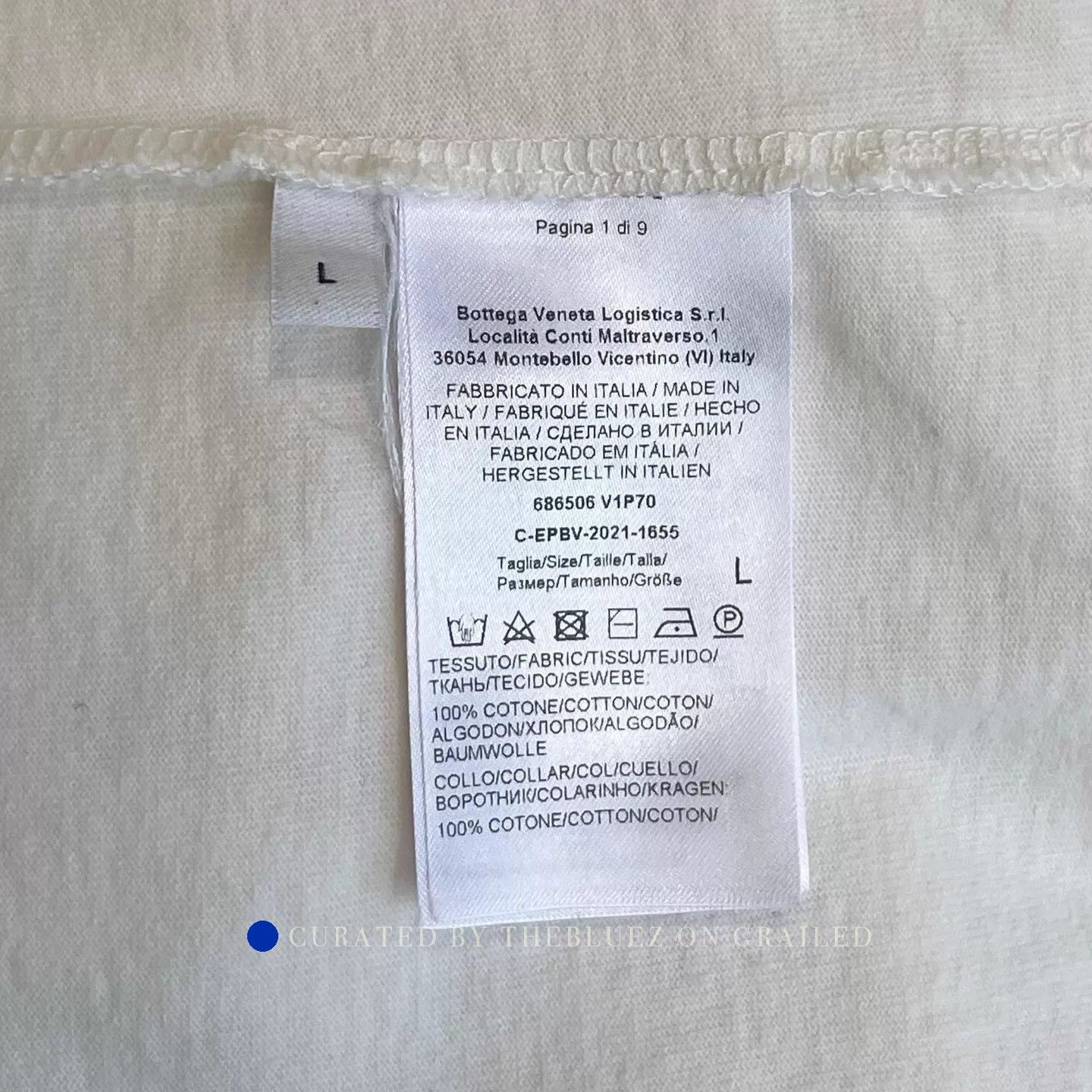Bottega Veneta Casual Short Sleeve Tee with Green Piping Size US L / EU 52-54 / 3 - 6 Thumbnail