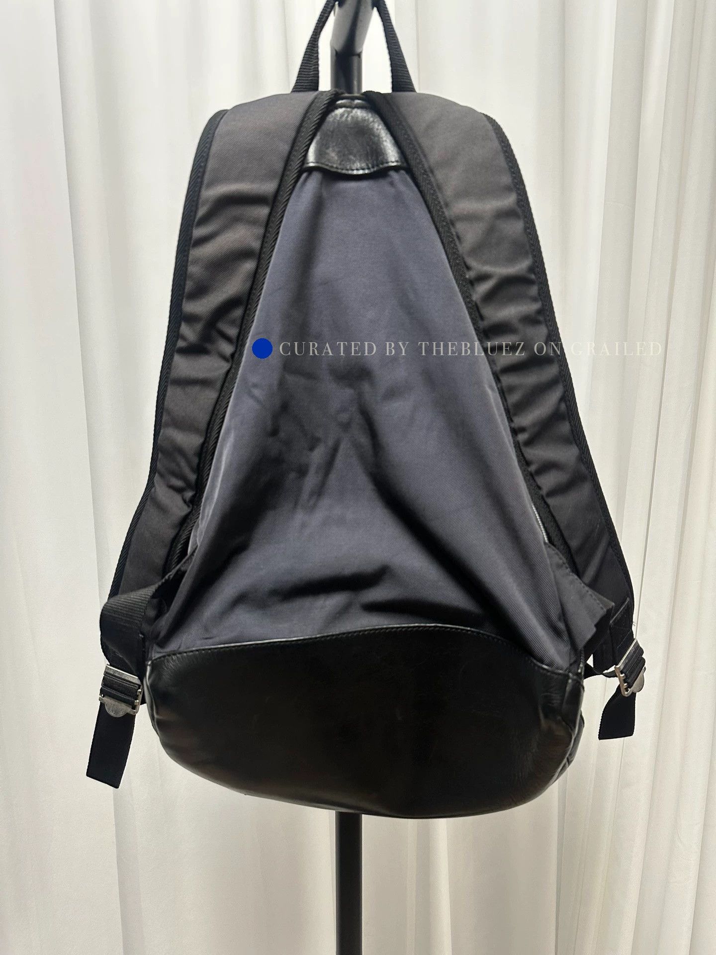 Yohji Yamamoto Distressed Black Parachute Drawstring Bag Size ONE SIZE - 5 Thumbnail