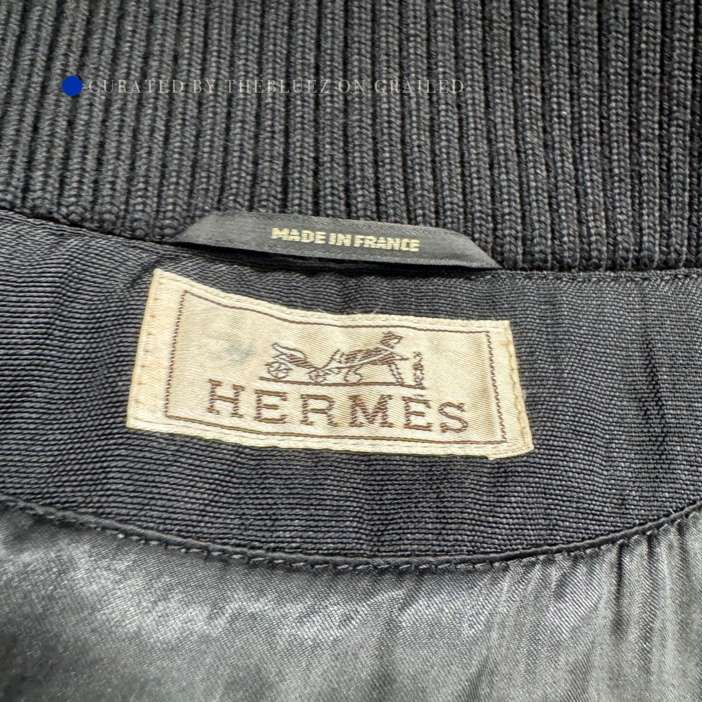 Hermes Classic Black Wool Bomber Jacket Size US M / EU 48-50 / 2 - 2 Thumbnail