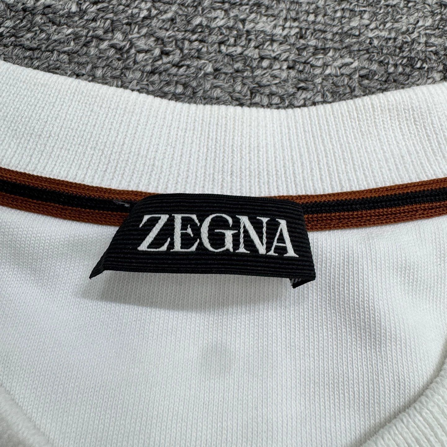 Ermenegildo Zegna Minimalist White Pocket Tee in Size M Size US M / EU 48-50 / 2 - 2 Thumbnail