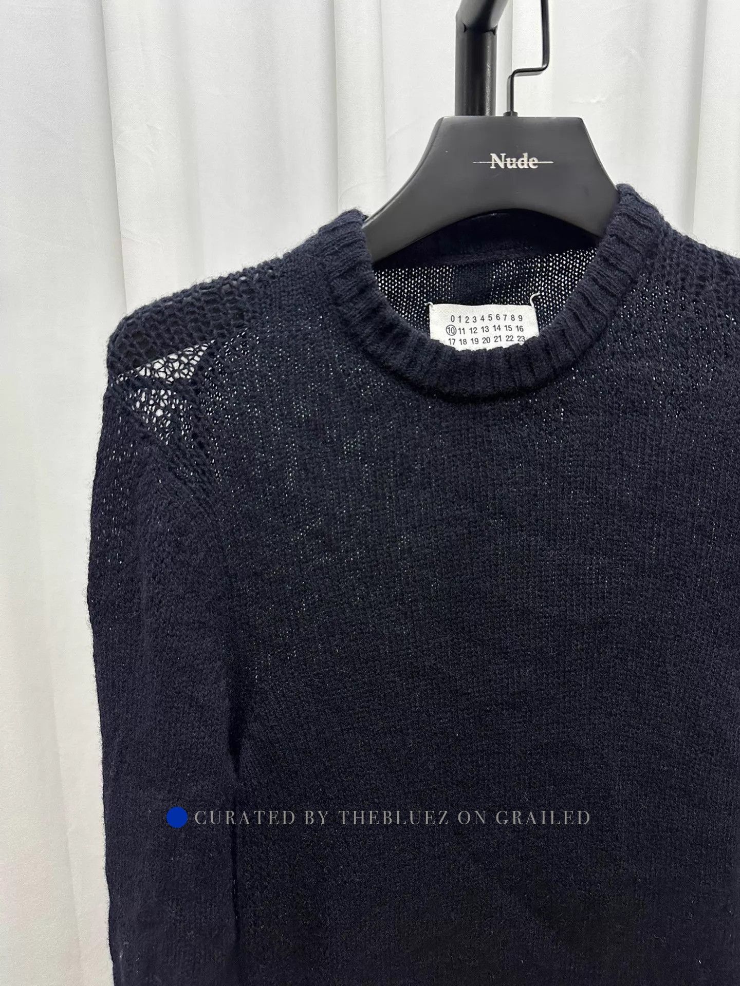 Maison Margiela Openwork Knit Sweater in Black Size US M / EU 48-50 / 2 - 2 Thumbnail