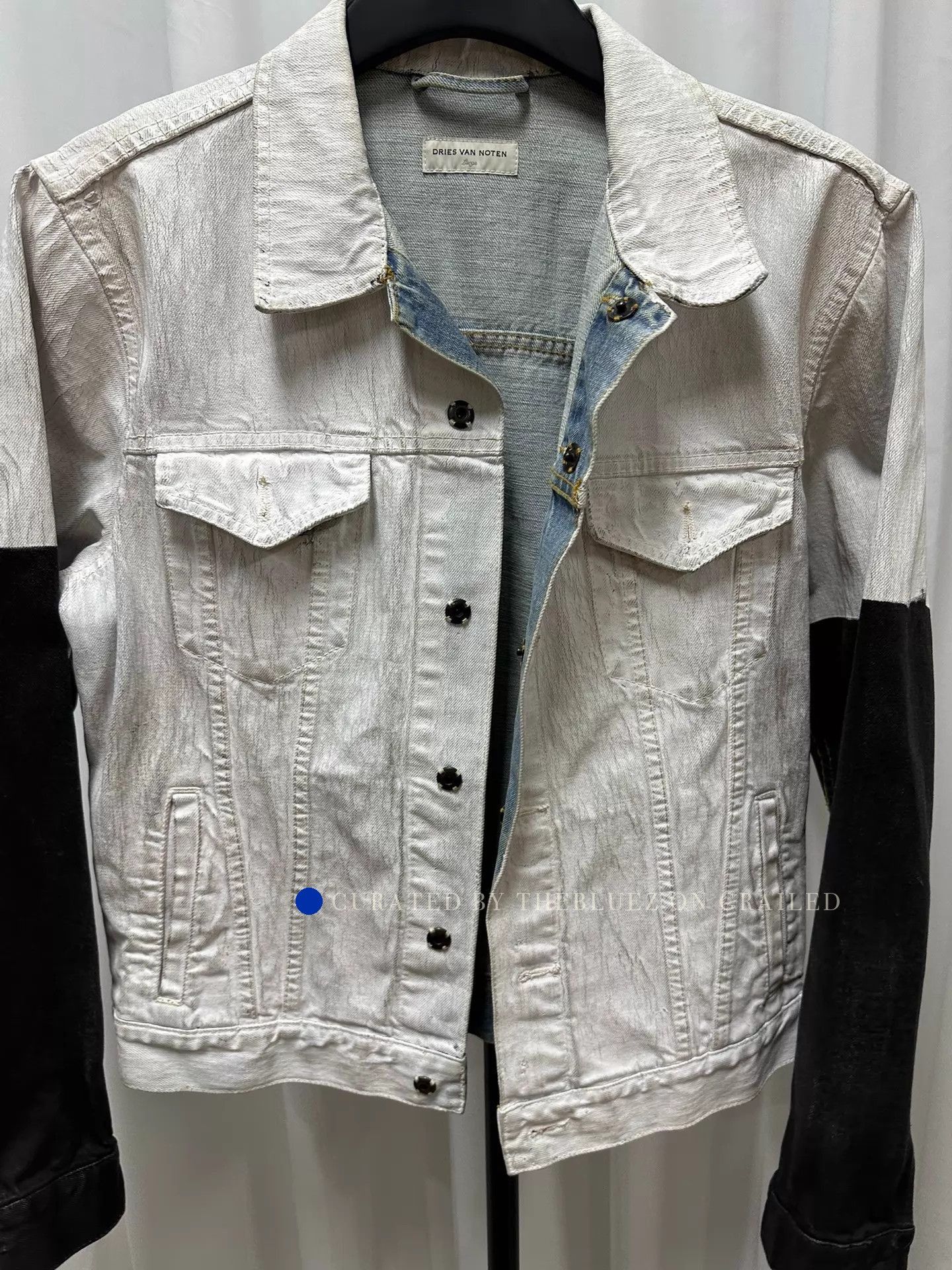 Dries Van Noten Waxed Denim Jacket in Multi Colors Size US L / EU 52-54 / 3 - 7 Thumbnail