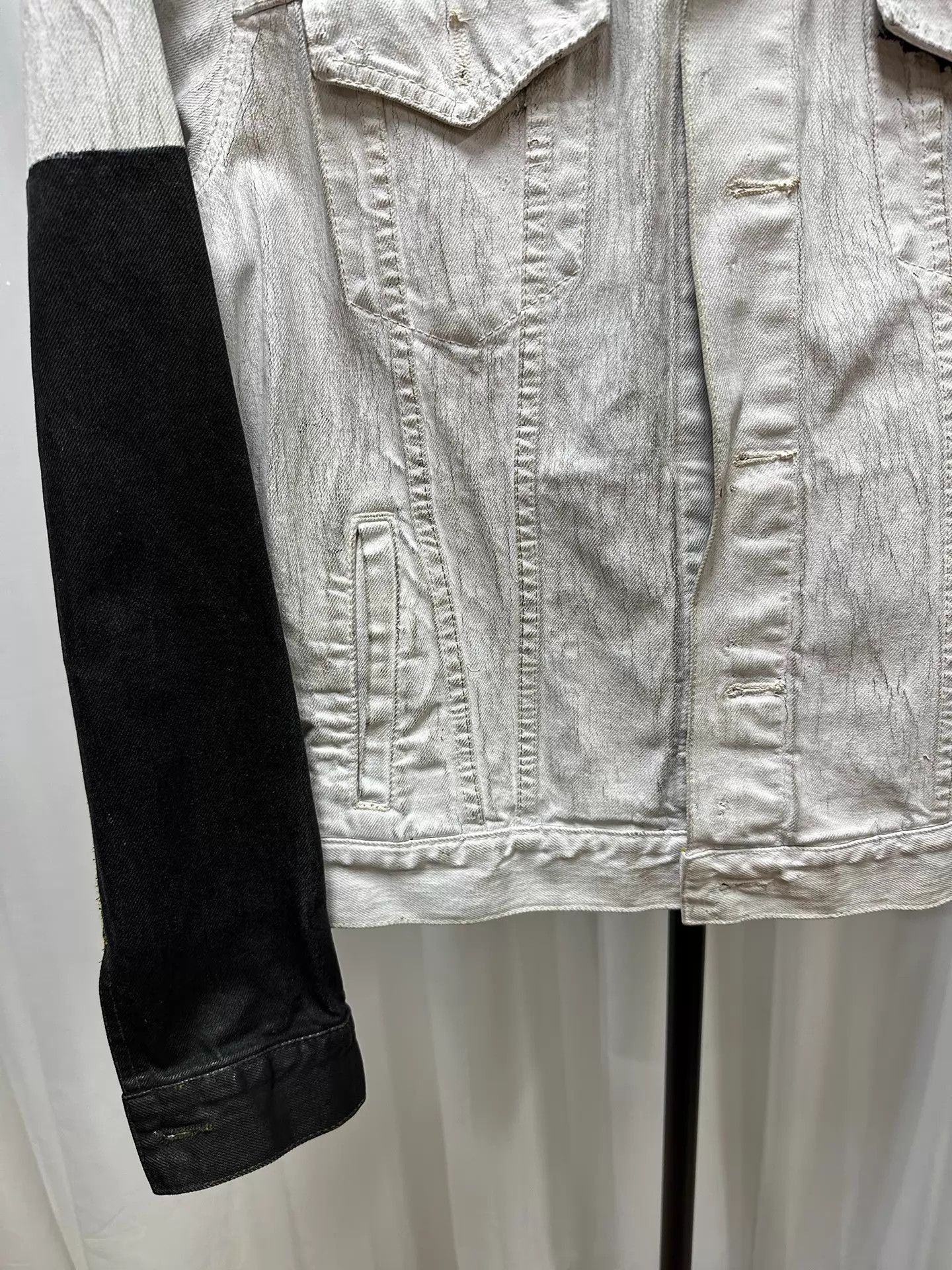 Dries Van Noten Waxed Denim Jacket in Multi Colors Size US L / EU 52-54 / 3 - 3 Thumbnail