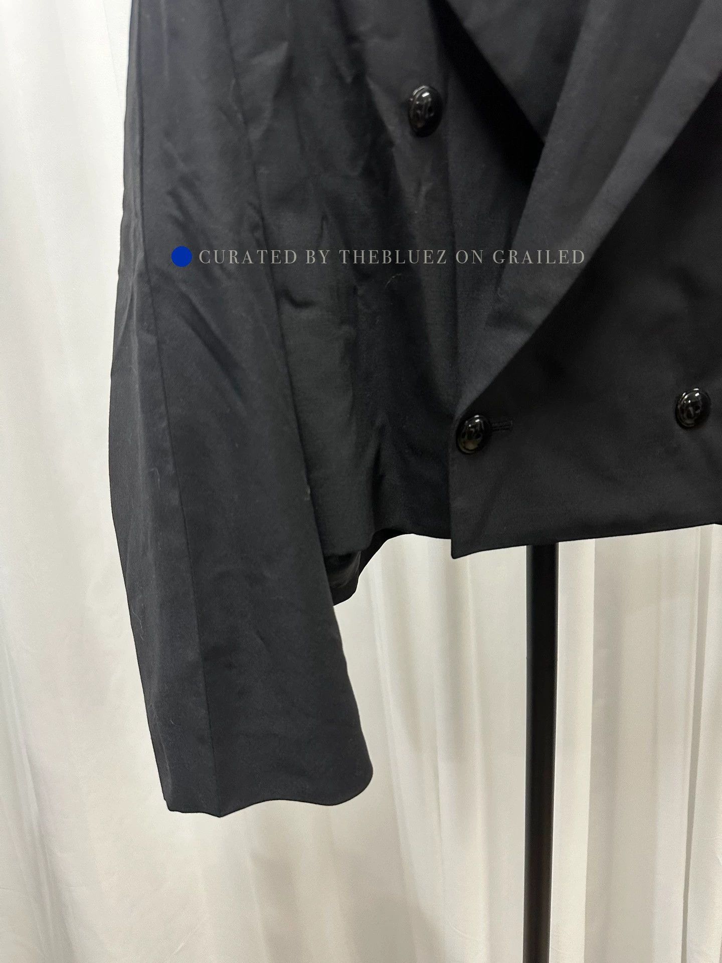 Yohji Yamamoto Wool Blend Oversized Jacket in Black Size US M / EU 48-50 / 2 - 3 Thumbnail