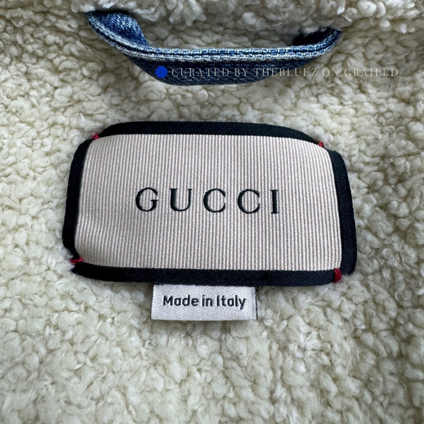 Gucci Shearling Lined Denim Jacket in Blue Size US S / EU 44-46 / 1 - 2 Thumbnail