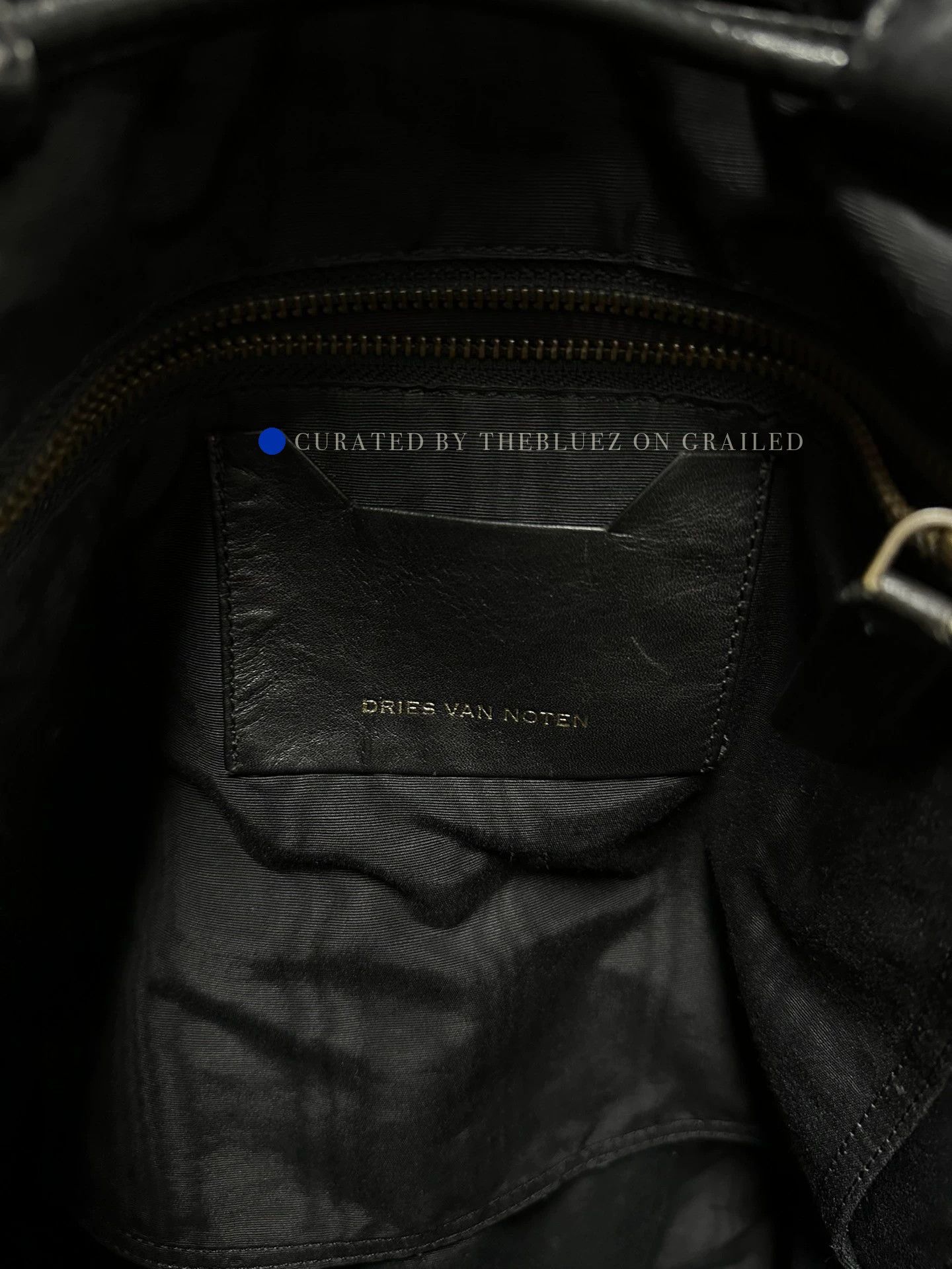 Dries Van Noten Sleek Black Leather Backpack Size ONE SIZE - 7 Thumbnail