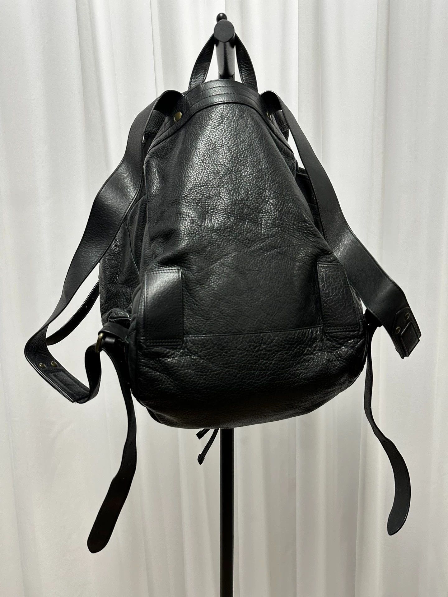 Dries Van Noten Sleek Black Leather Backpack Size ONE SIZE - 5 Thumbnail