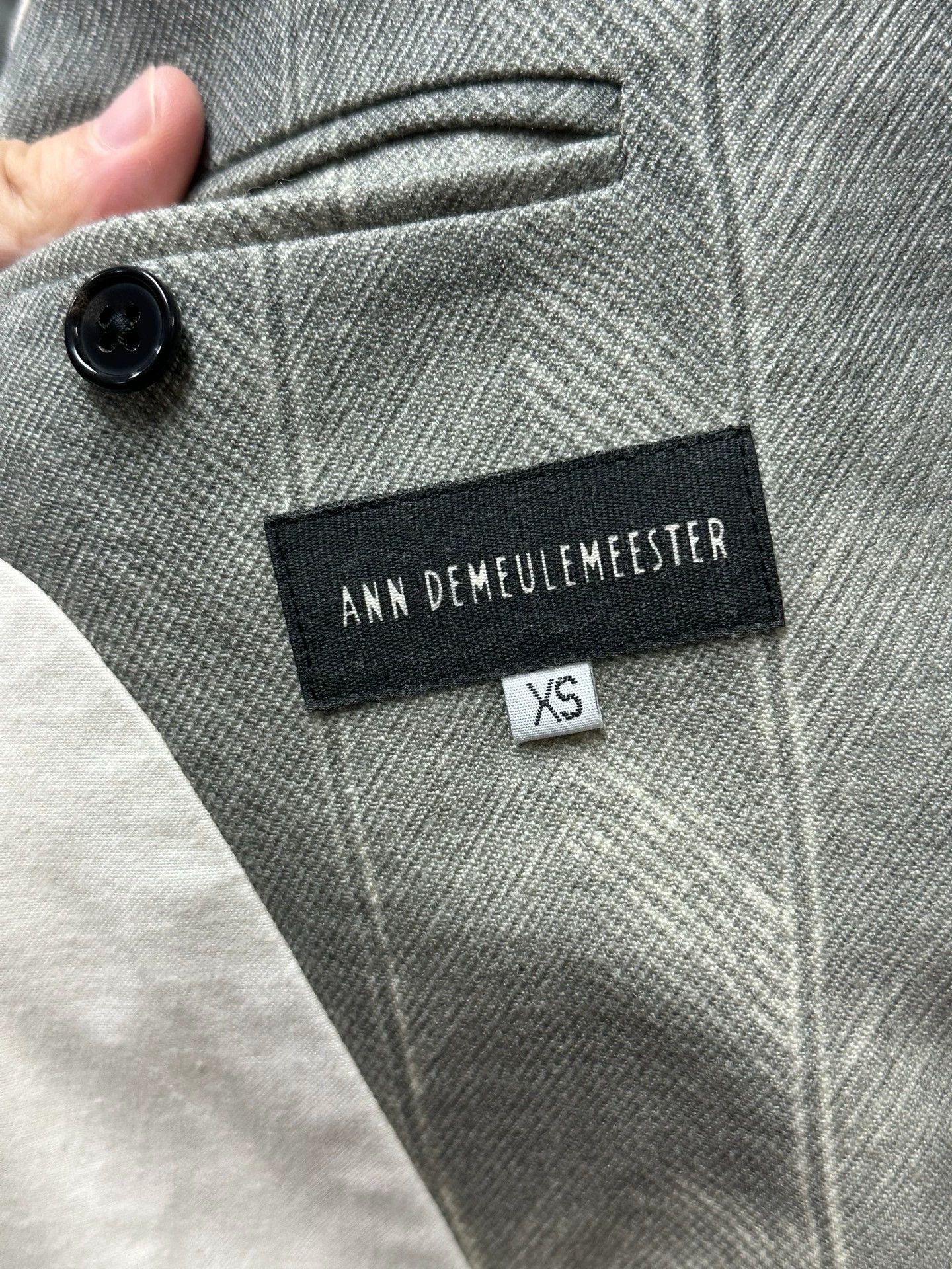 Ann Demeulemeester Unique Virgin Wool Blazer in Multi Size US XS / EU 42 / 0 - 7 Thumbnail
