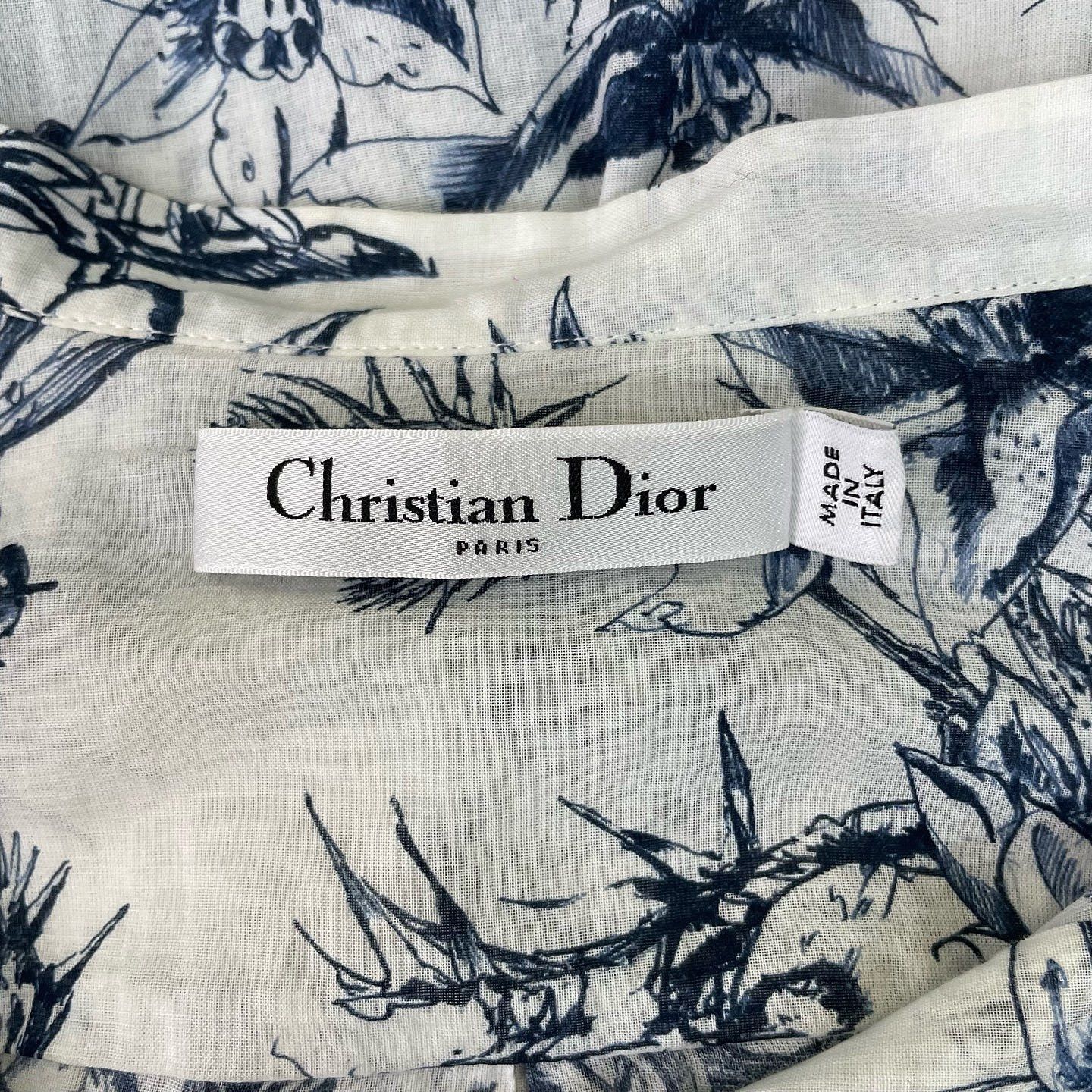 Dior Dior Toile de Jouy Floral Button Up Shirt Size 34 Size XS / US 0-2 / IT 36-38 - 3 Thumbnail