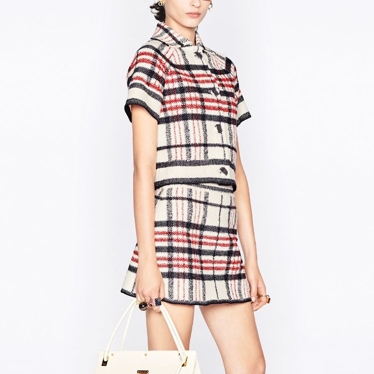 Dior Dior Check Pattern Short Sleeve Jacket Size 36 Size XS / US 0-2 / IT 36-38 - 12 Thumbnail