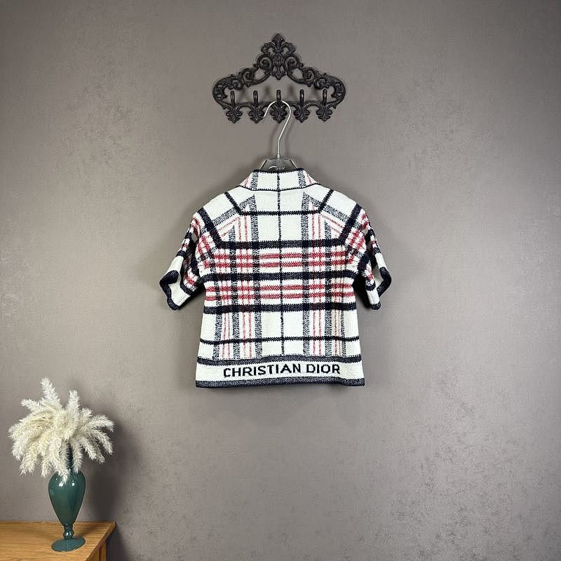 Dior Dior Check Pattern Short Sleeve Jacket Size 36 Size XS / US 0-2 / IT 36-38 - 2 Thumbnail