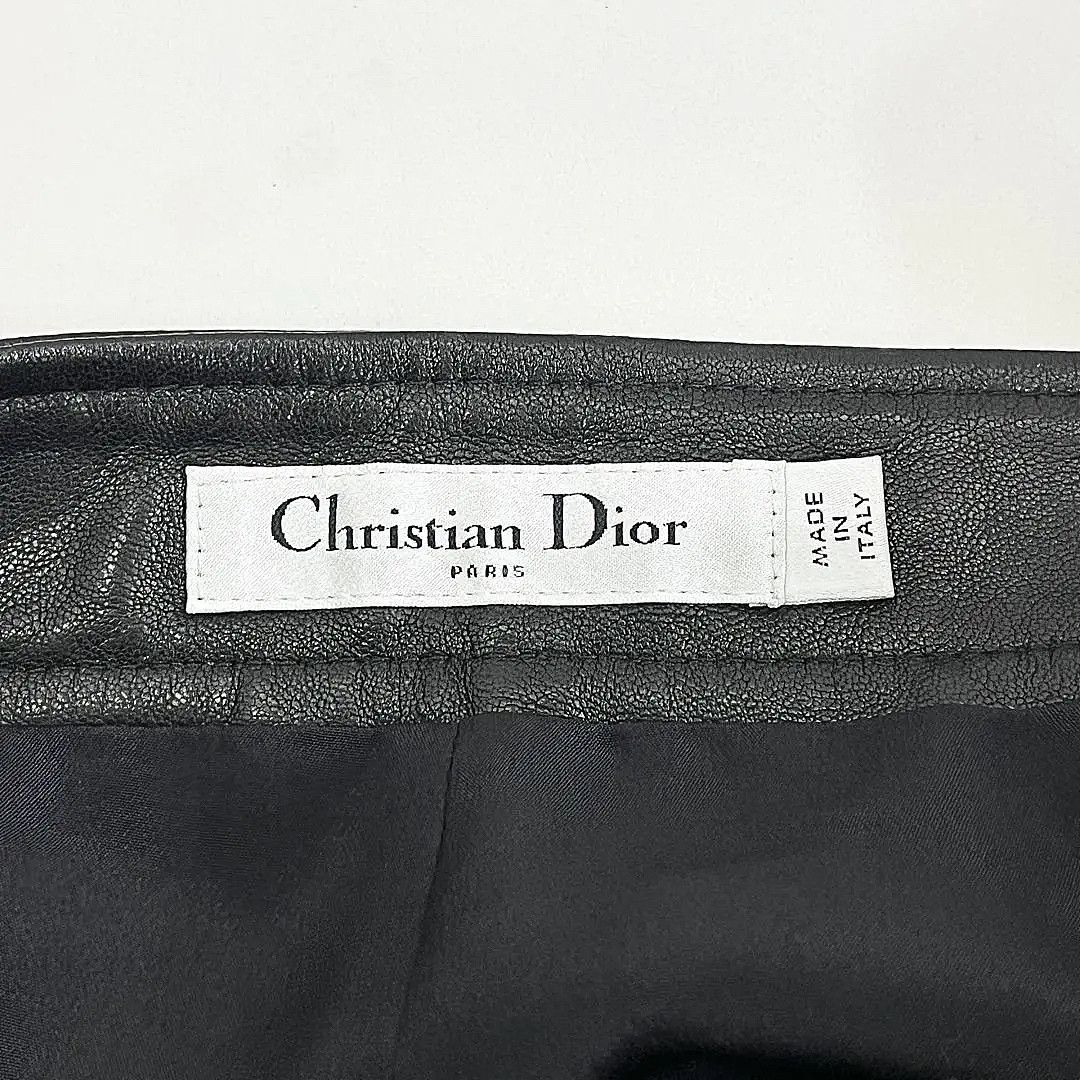Dior Dior Lambskin Leather Mini Skirt Size 34 Size 25" / US 0 / IT 36 - 3 Thumbnail