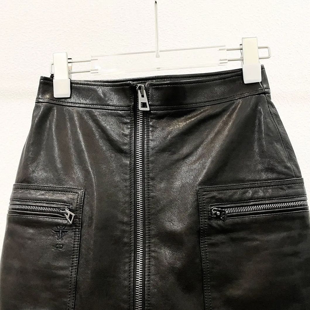 Dior Dior Lambskin Leather Mini Skirt Size 34 Size 25" / US 0 / IT 36 - 6 Thumbnail