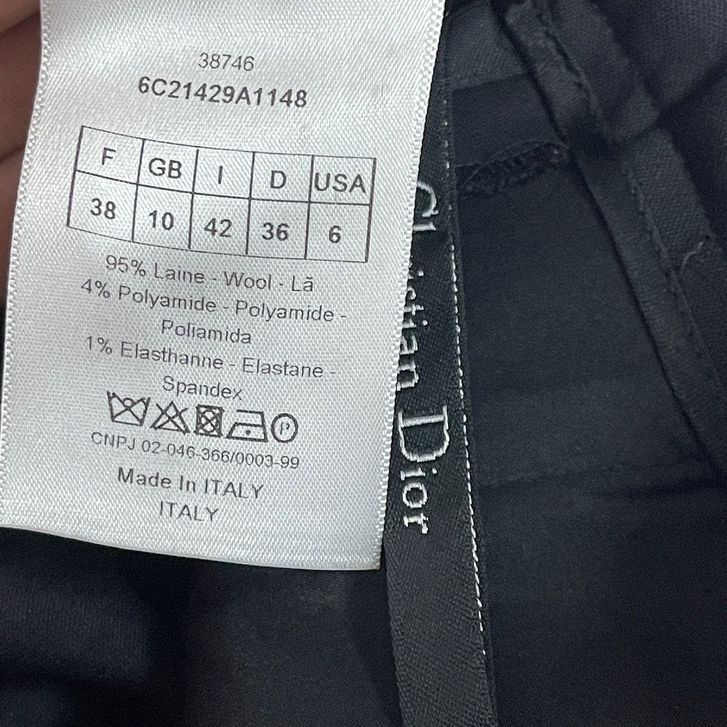 Dior Dior Black Wool Blend Pants Size 38 Size 27" / US 4 / IT 40 - 4 Thumbnail