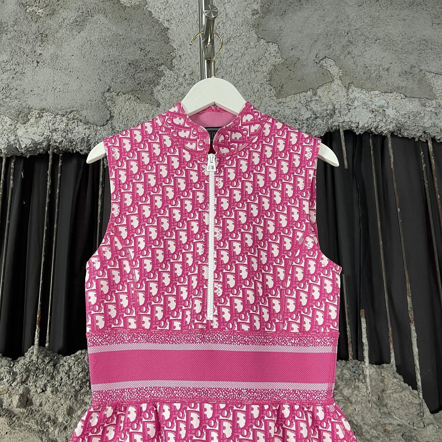 Dior Christian Dior Pink Oblique Mini Dress Size FR 34 Size XS / US 0-2 / IT 36-38 - 7 Thumbnail