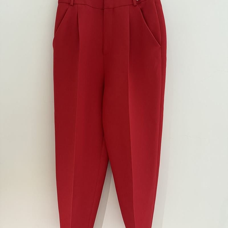 Dior Christian Dior Red Wool Silk Blend Pants Size 38 Size 27" / US 4 / IT 40 - 6 Thumbnail