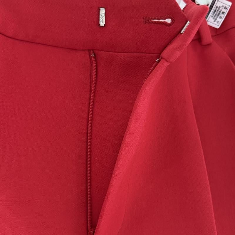 Dior Christian Dior Red Wool Silk Blend Pants Size 38 Size 27" / US 4 / IT 40 - 5 Thumbnail