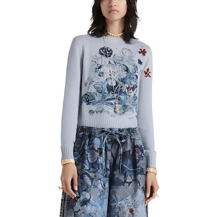 Dior Dior Jardin Magique Embroidered Sweater FR 40 Size M / US 6-8 / IT 42-44 - 7 Thumbnail
