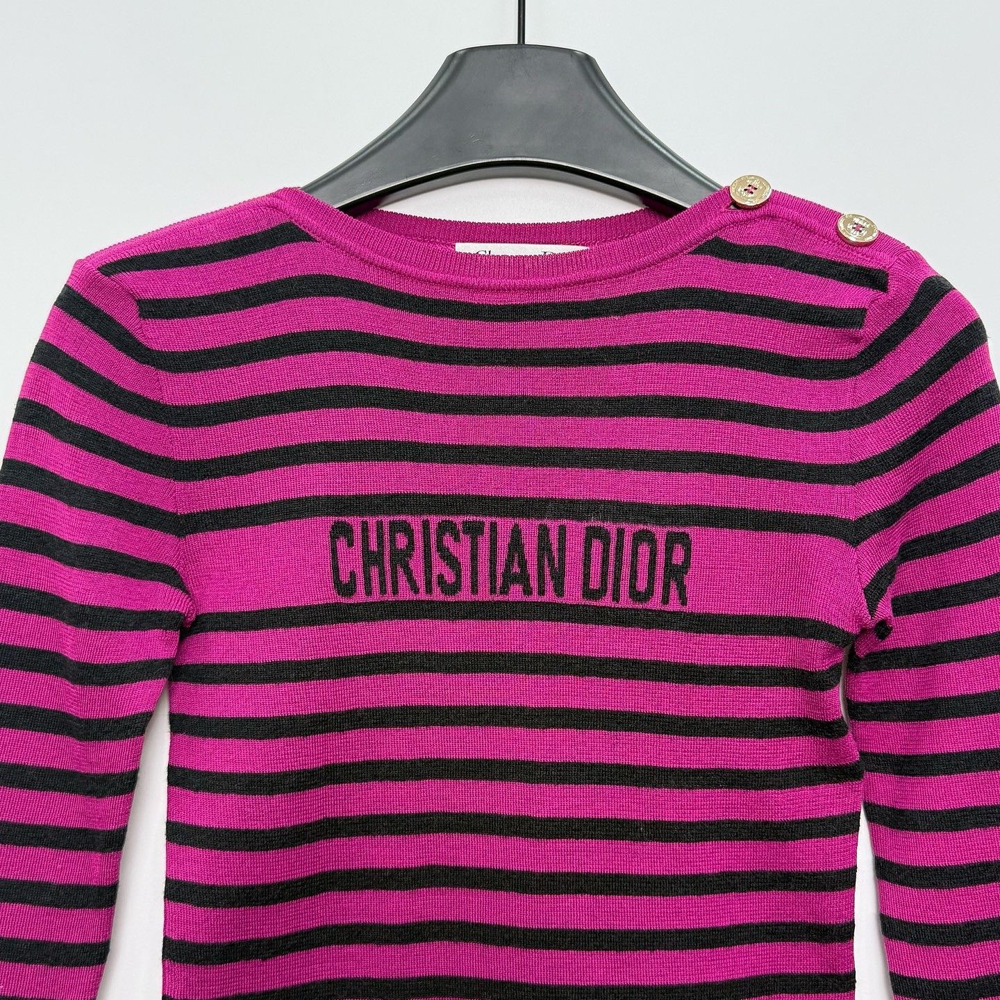Dior Dior Striped Logo Knit Sweater Size 36 Size XS / US 0-2 / IT 36-38 - 6 Thumbnail