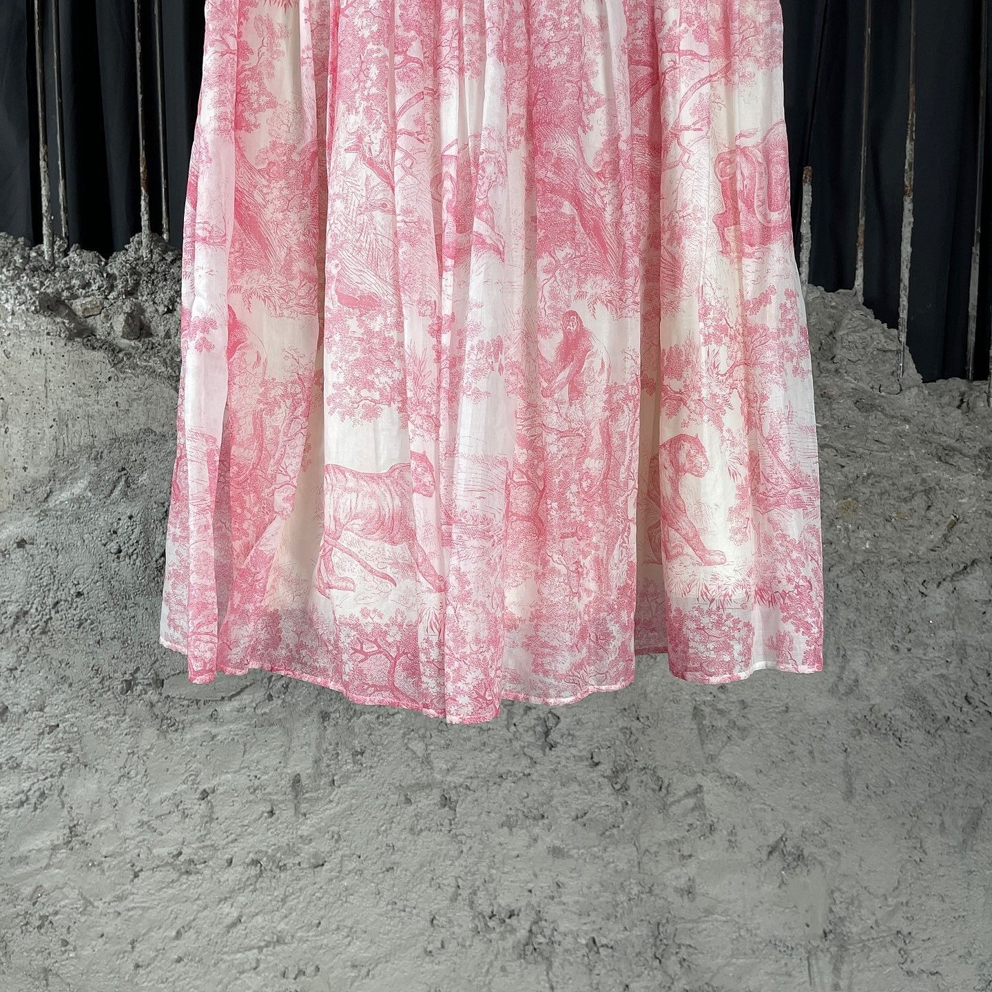 Dior Dior Pink Toile de Jouy Midi Skirt Size 36 Size 26" / US 2 / IT 38 - 6 Thumbnail