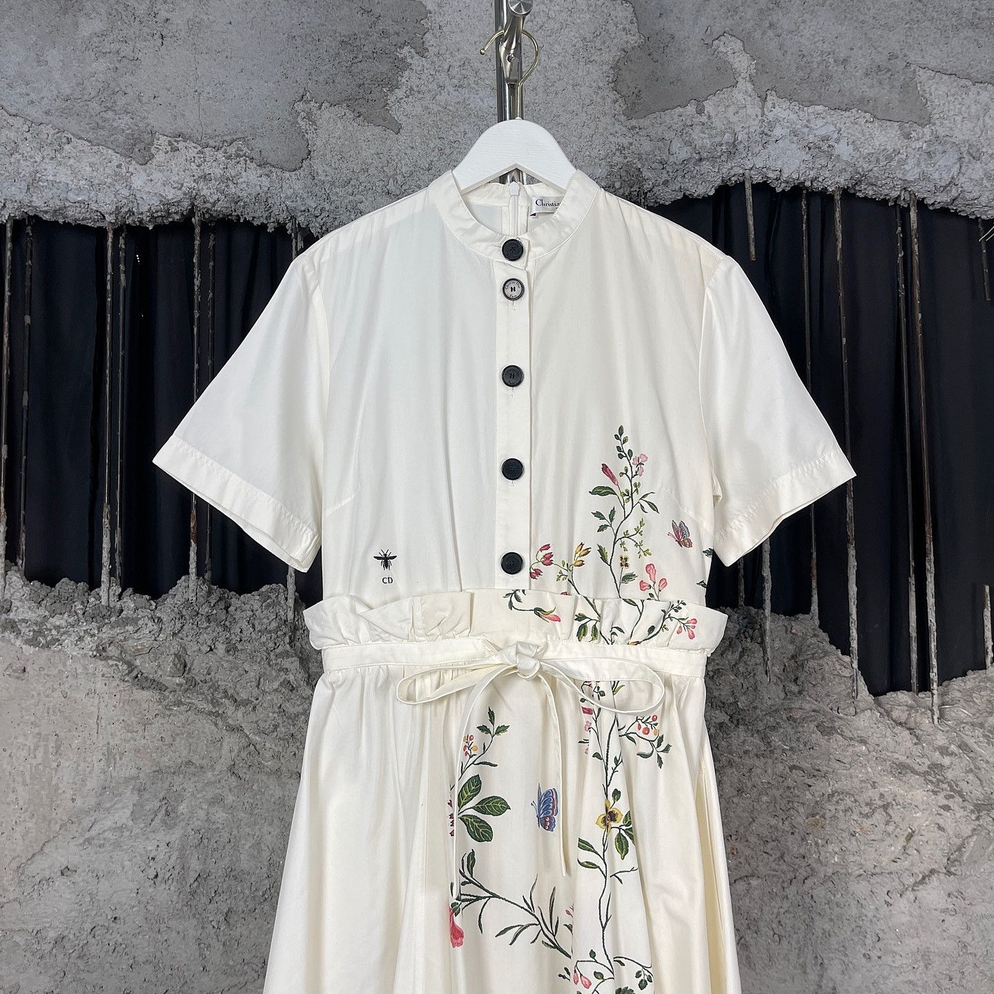 Dior Dior Floral Embroidery Midi Dress Size 36 Size XS / US 0-2 / IT 36-38 - 5 Thumbnail