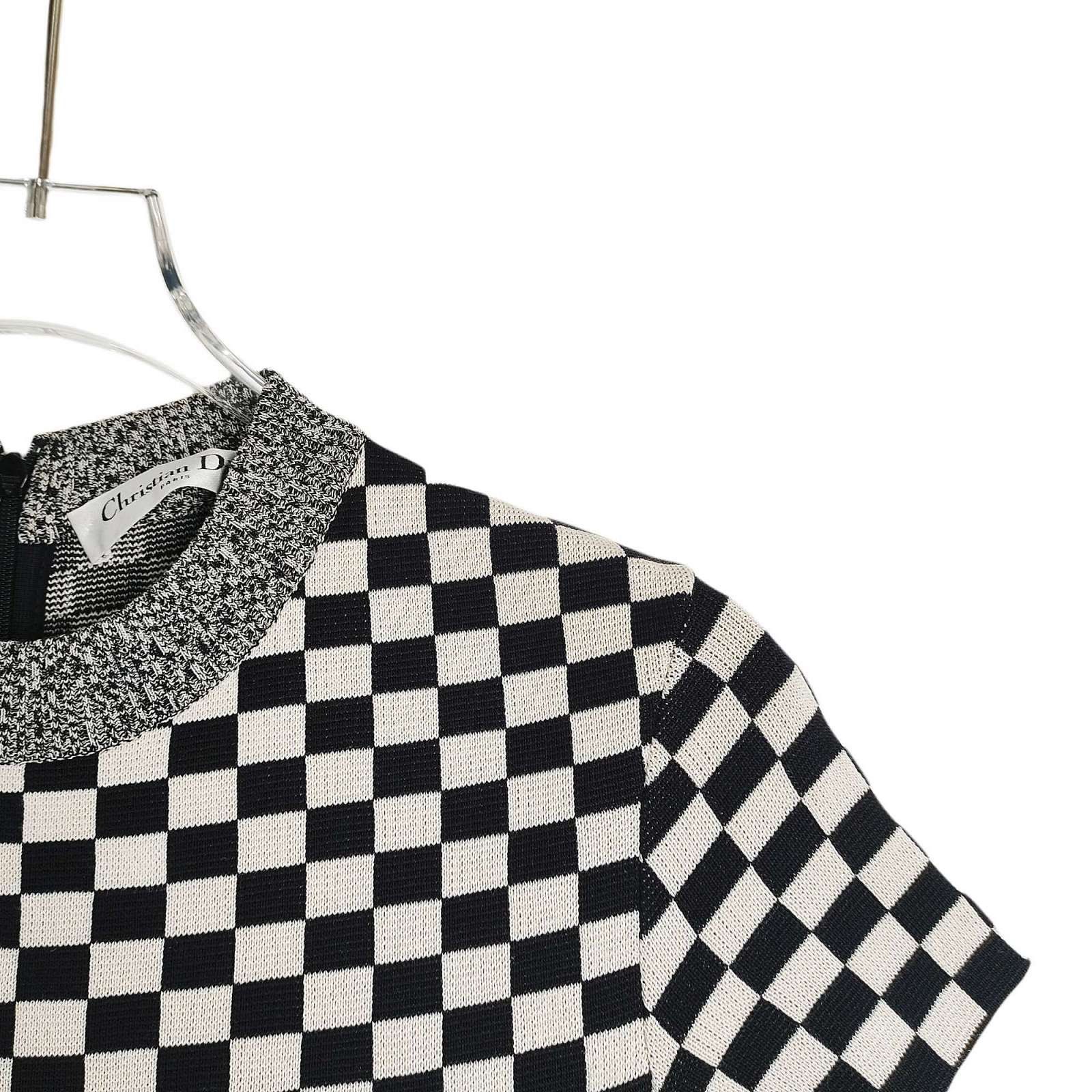 Dior Dior Checkerboard Knit Dress Size FR 34 Size XS / US 0-2 / IT 36-38 - 5 Thumbnail