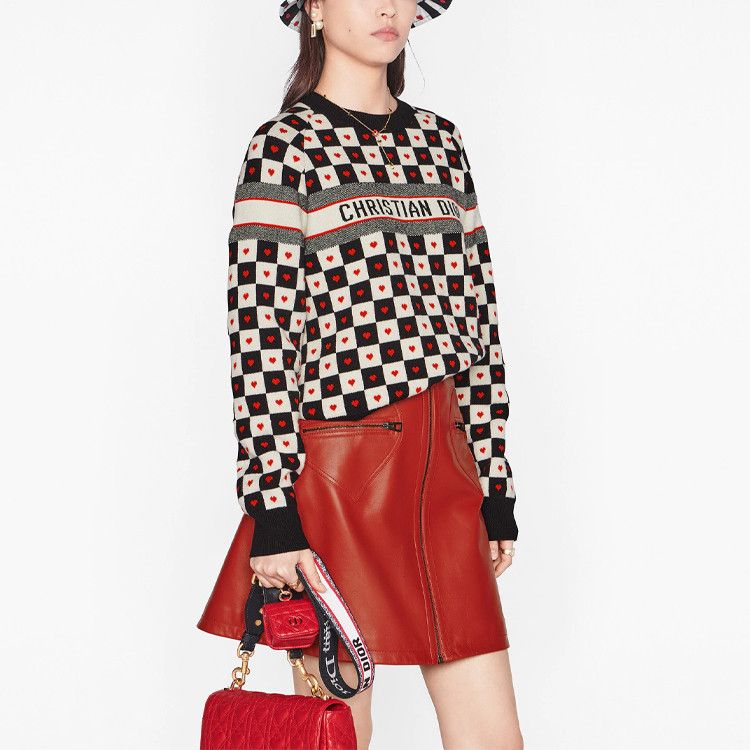Dior Dior Heart Checkered Sweater Size FR 36 Size XS / US 0-2 / IT 36-38 - 9 Thumbnail