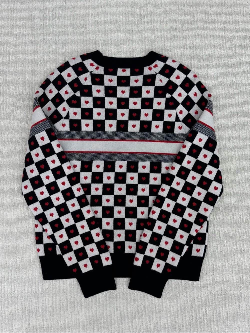 Dior Dior Heart Checkered Sweater Size FR 36 Size XS / US 0-2 / IT 36-38 - 2 Thumbnail
