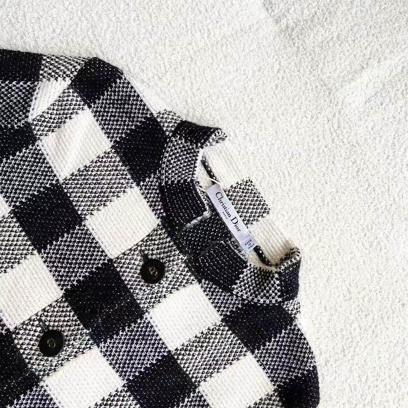 Dior Dior Plaid Wool Knit Jacket Size 36 Size XS / US 0-2 / IT 36-38 - 3 Thumbnail