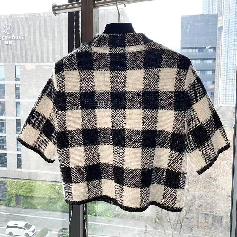 Dior Dior Plaid Wool Knit Jacket Size 36 Size XS / US 0-2 / IT 36-38 - 2 Thumbnail