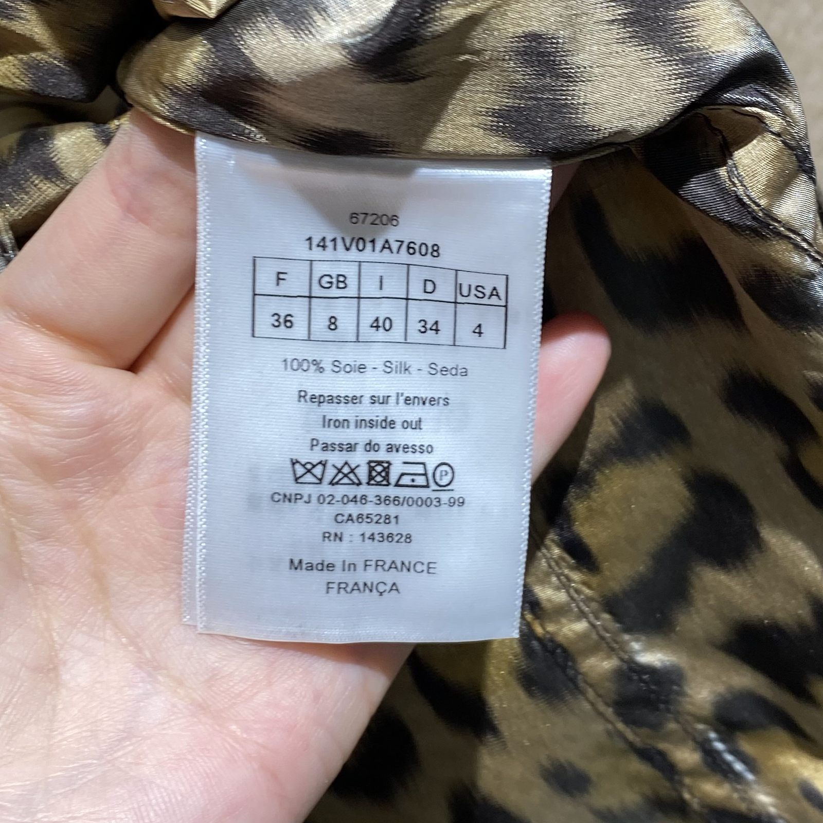 Dior Dior Leopard Print Silk Blazer Size 36 Size XS / US 0-2 / IT 36-38 - 4 Thumbnail