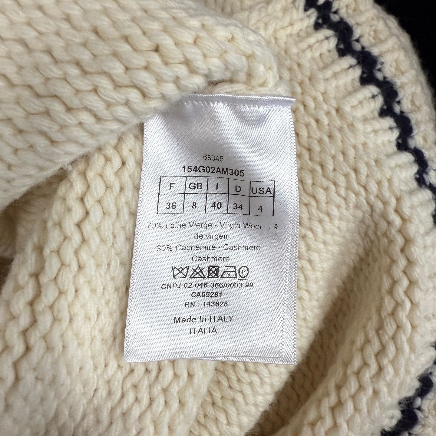 Dior Dior Sailor Collar Knit Cardigan Size 36 Size XS / US 0-2 / IT 36-38 - 4 Thumbnail