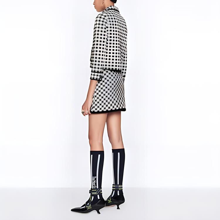 Dior Dior Checkered Knit Jacket Size 40 Size M / US 6-8 / IT 42-44 - 8 Thumbnail