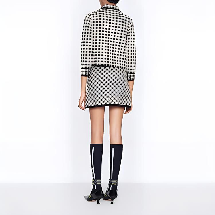 Dior Dior Checkered Knit Jacket Size 40 Size M / US 6-8 / IT 42-44 - 7 Thumbnail