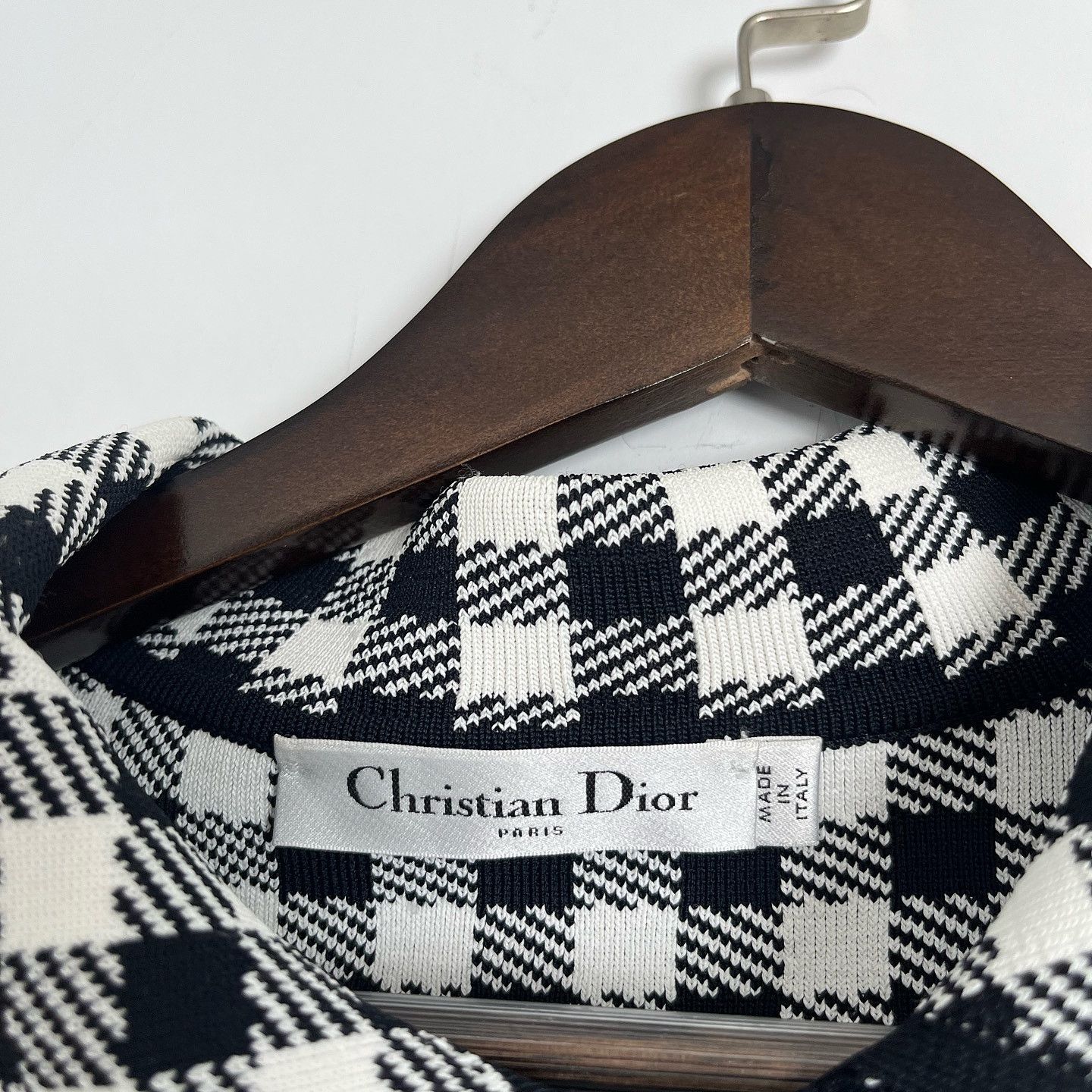 Dior Dior Checkered Knit Jacket Size 40 Size M / US 6-8 / IT 42-44 - 3 Thumbnail