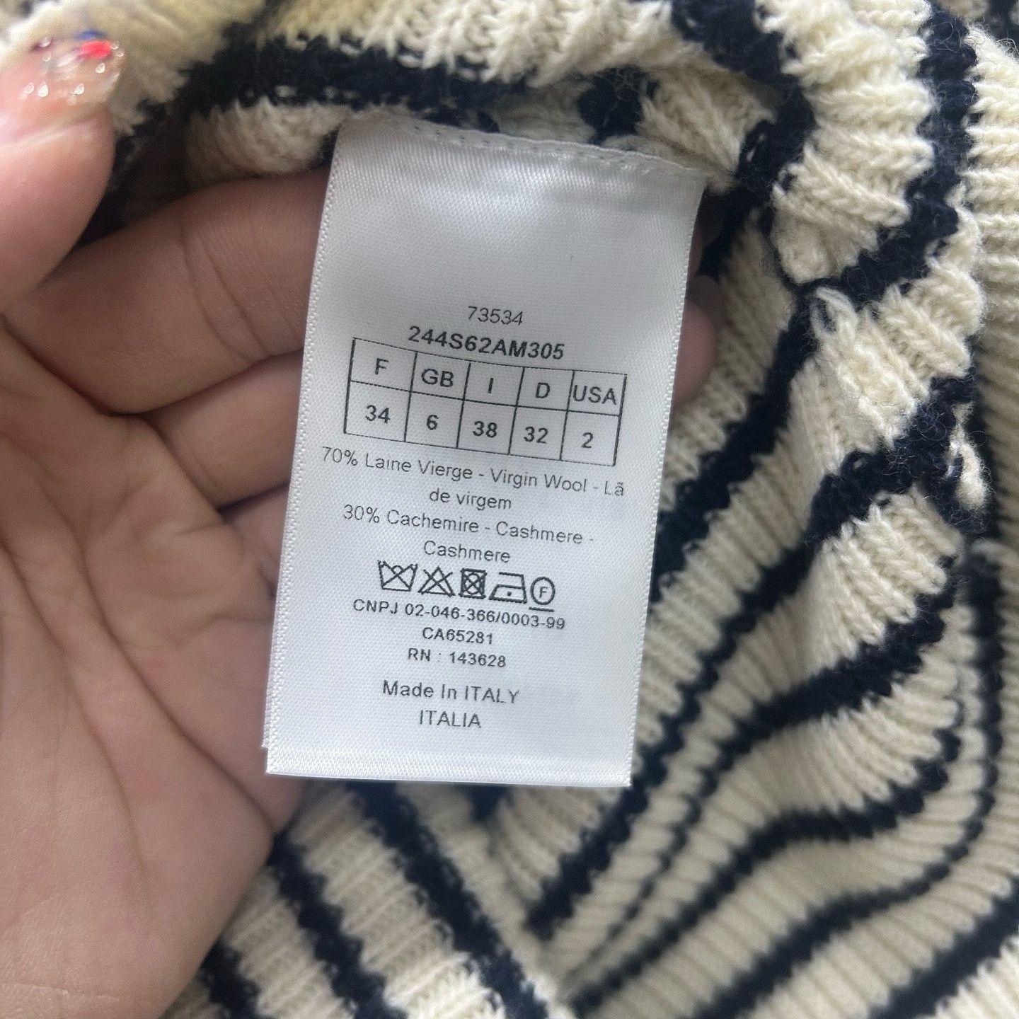 Dior Dior Star Striped Sweater Size 34 Size XS / US 0-2 / IT 36-38 - 4 Thumbnail