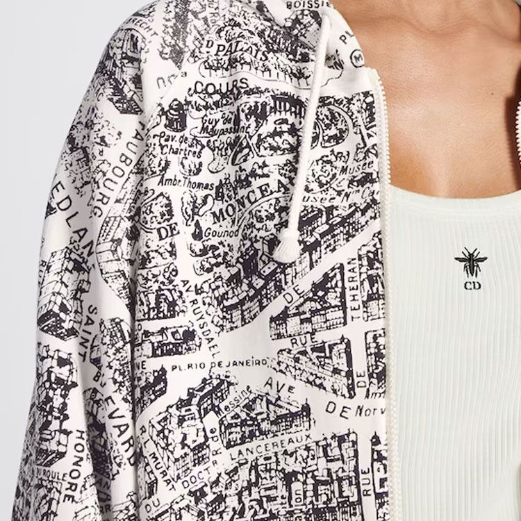 Dior Dior Map Print Zip-Up Hoodie Size S Size S / US 4 / IT 40 - 11 Thumbnail