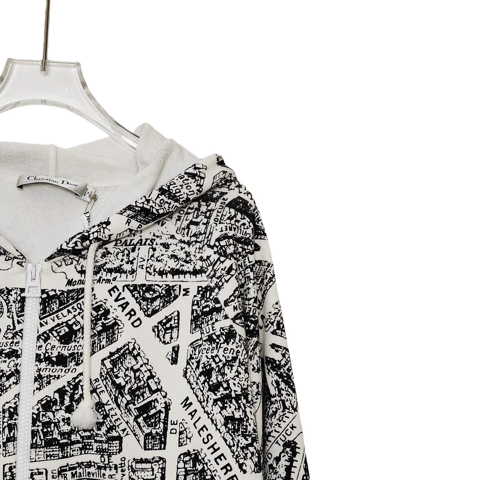 Dior Dior Map Print Zip-Up Hoodie Size S Size S / US 4 / IT 40 - 9 Thumbnail