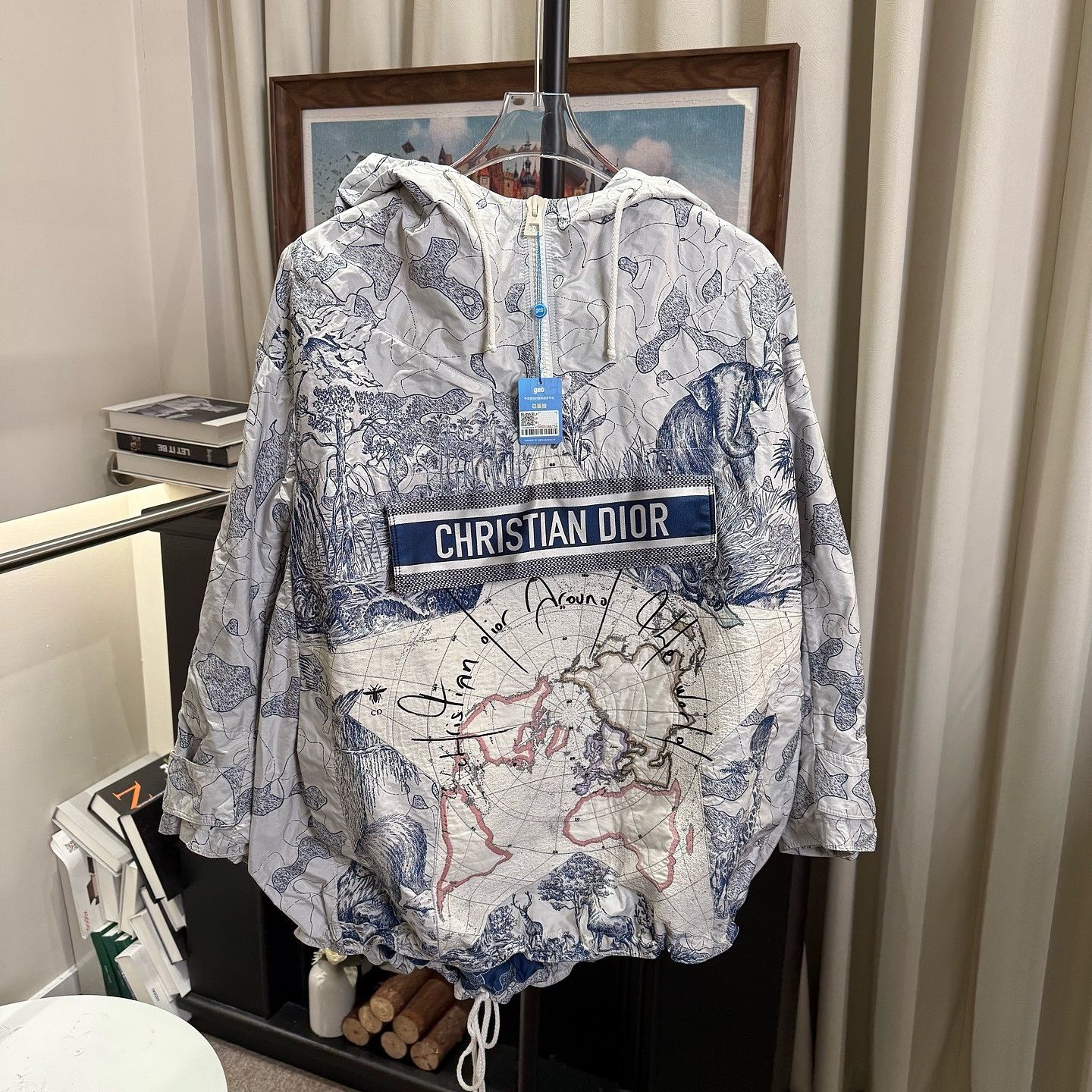 Dior Dior Map Print Hooded Jacket Size XS Size XS / US 0-2 / IT 36-38 - 12 Thumbnail