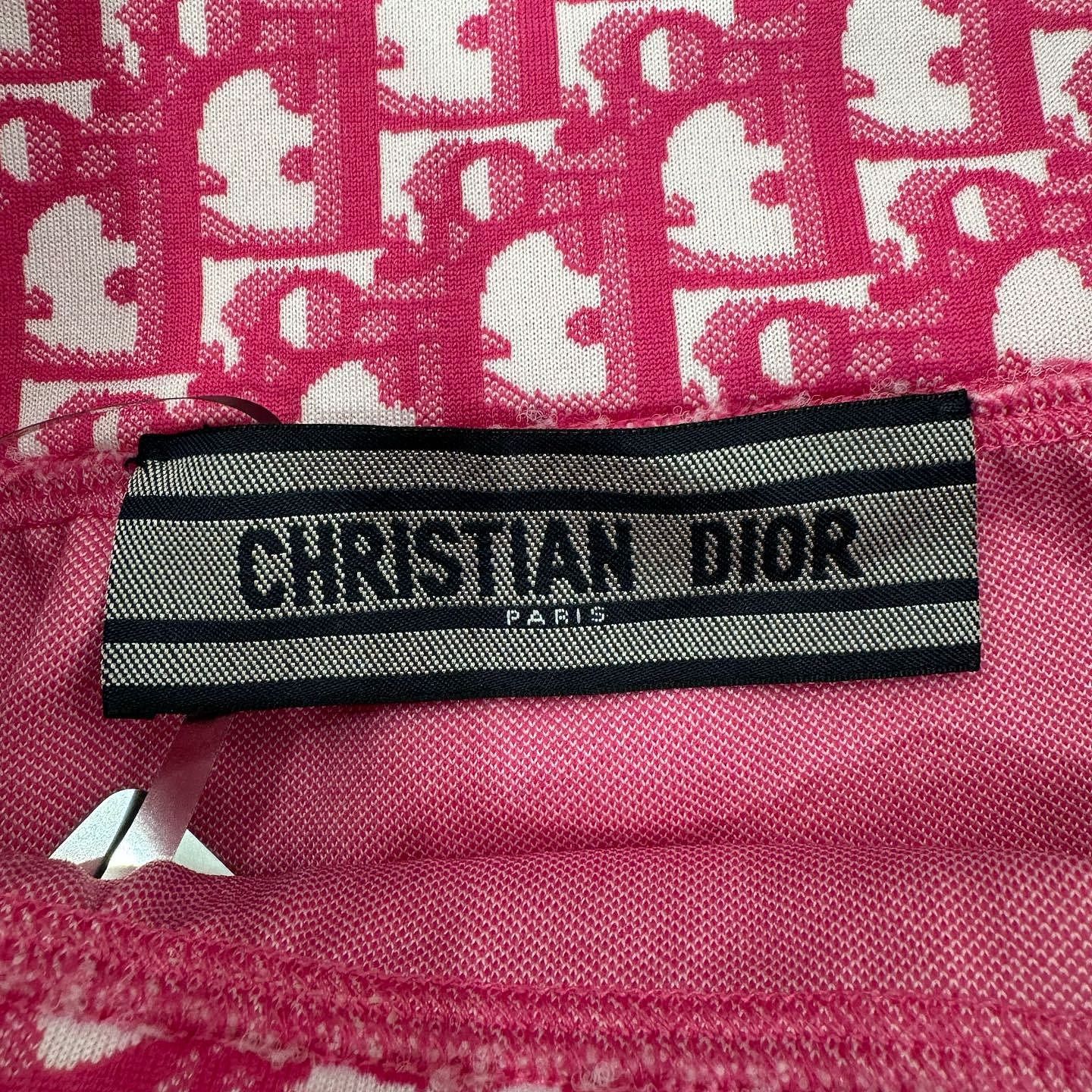 Dior Dior Pink Oblique Logo Knit Mini Skirt Size 34 Size 25" / US 0 / IT 36 - 3 Thumbnail