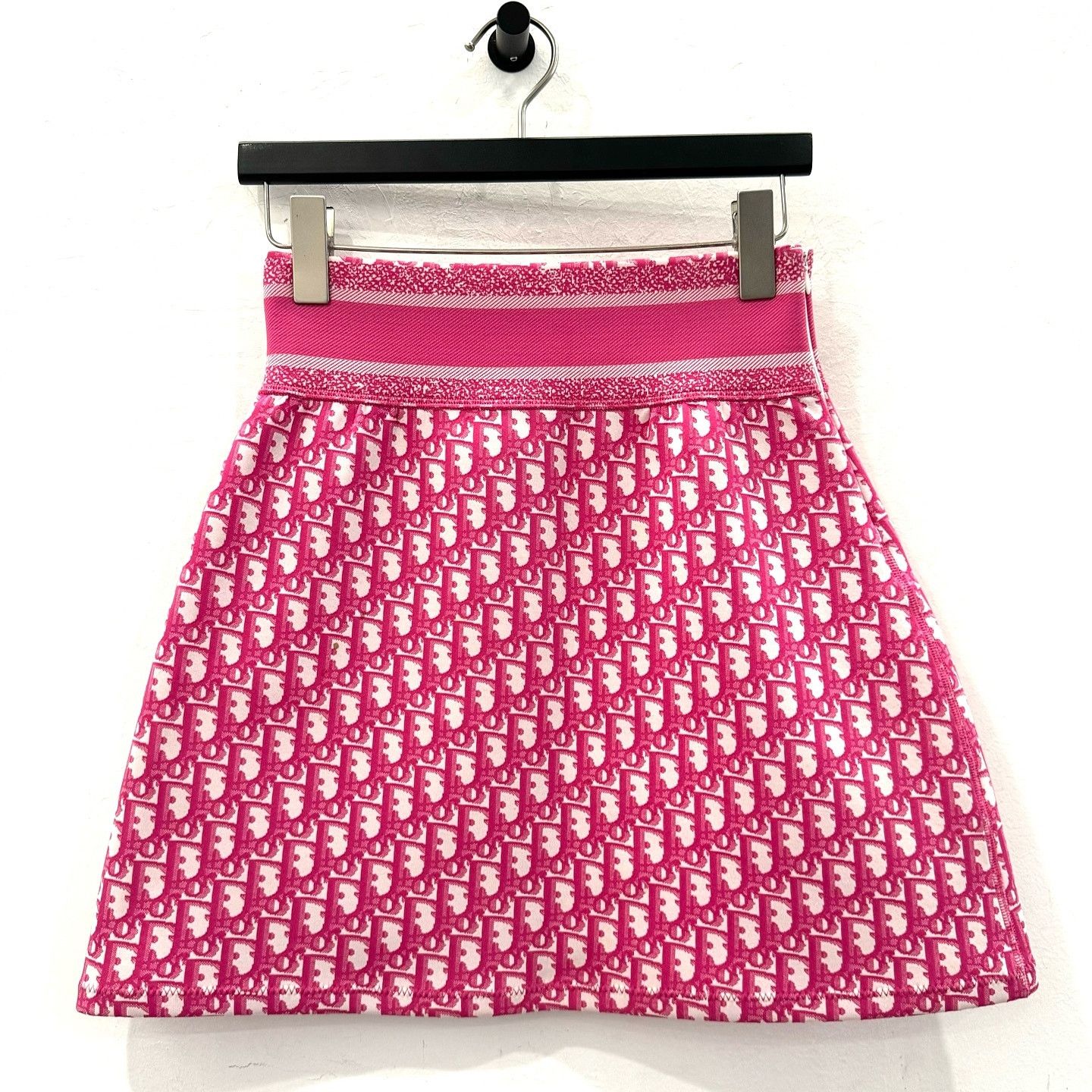 Dior Dior Pink Oblique Logo Knit Mini Skirt Size 34 Size 25" / US 0 / IT 36 - 2 Thumbnail