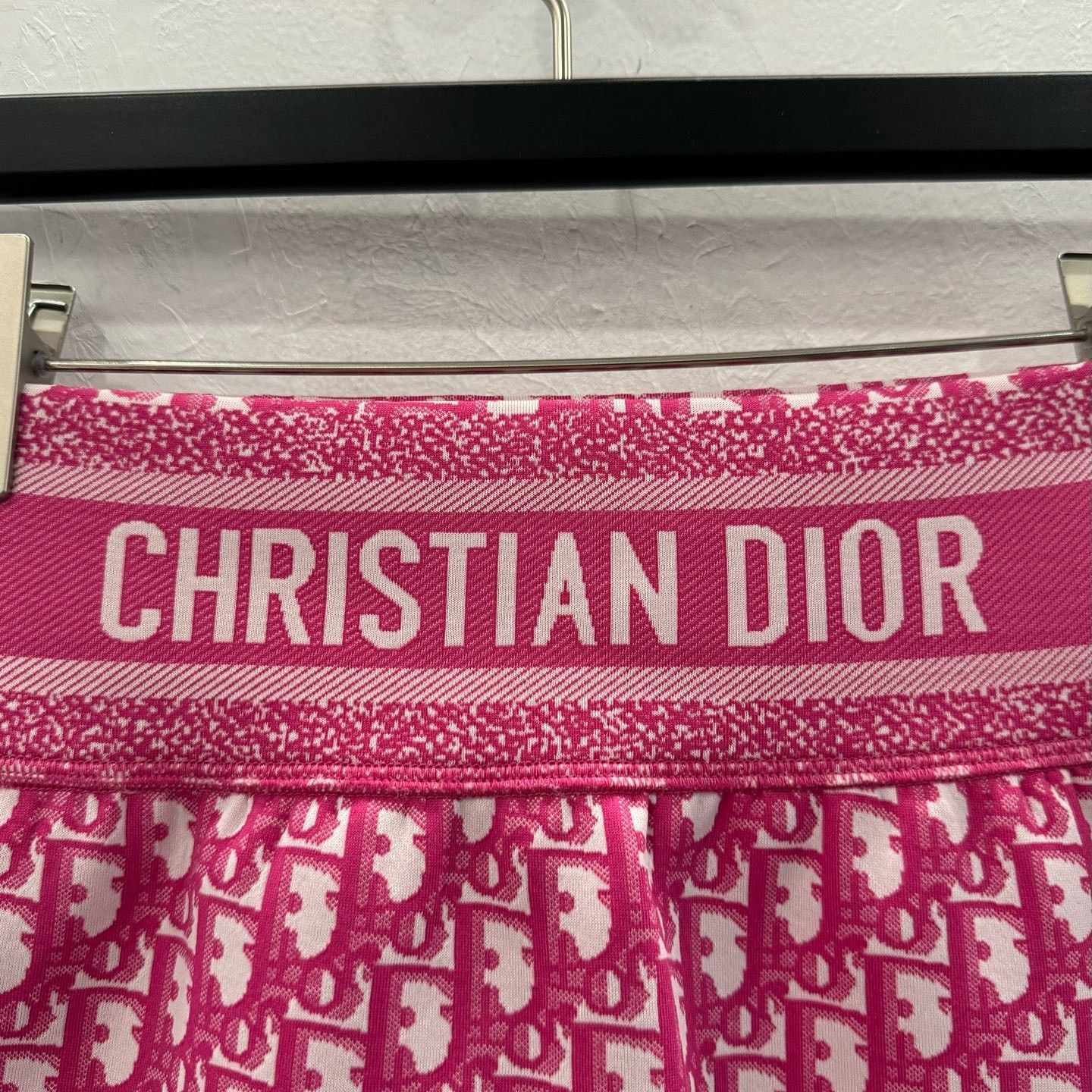Dior Dior Pink Oblique Logo Knit Mini Skirt Size 34 Size 25" / US 0 / IT 36 - 5 Thumbnail
